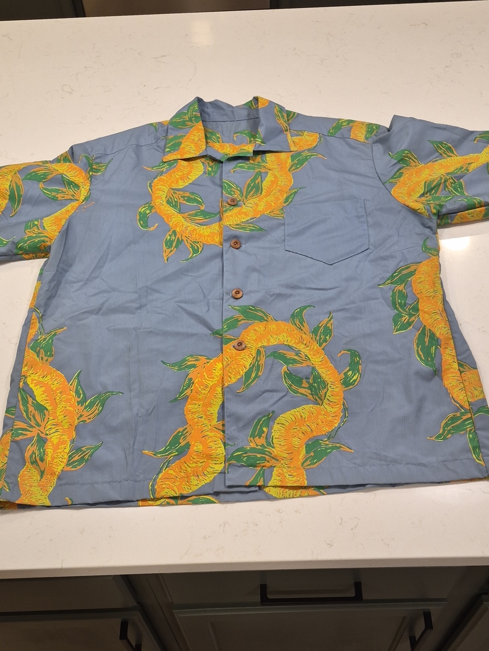 Vintage Discountinued Poi Pourri Originals Hawaiian Button-Up Shirt